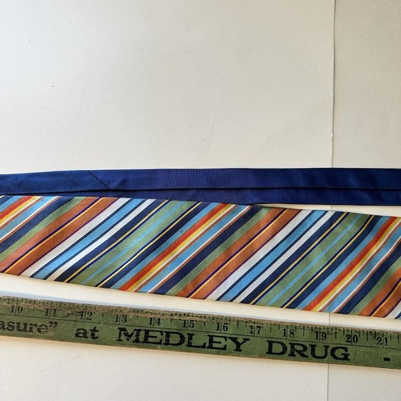 TOMMY HILFIGER Vintage Striped Men's 100% Silk Neck Tie Made In USA - Picture 5 of 8